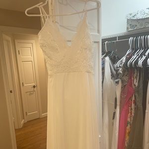 Brand new white maxi dress from lulus